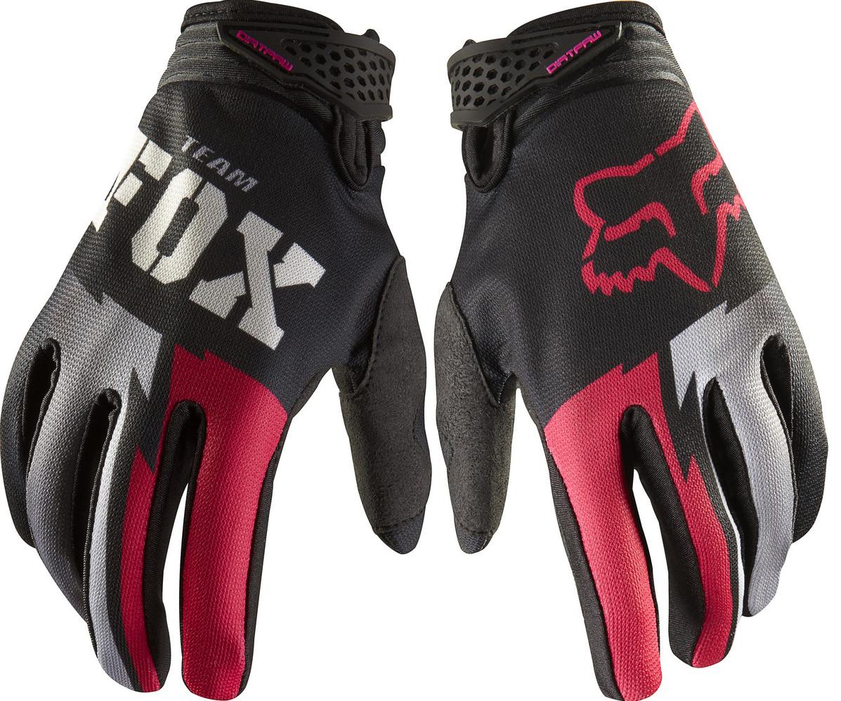 Fox racing girls dirtpaw pink black gloves  motocross mx youth 2013 glove