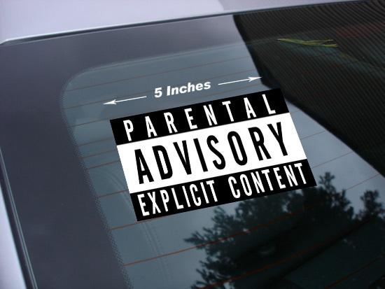 Parental advisory explicit content decal sticker *fs