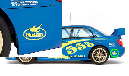 Robin sticker decal fits subaru impreza wrx sti