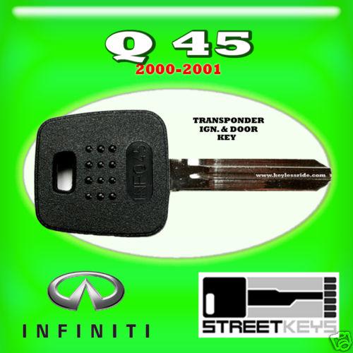 00 01 infiniti q45 transponder chip ignition key blank