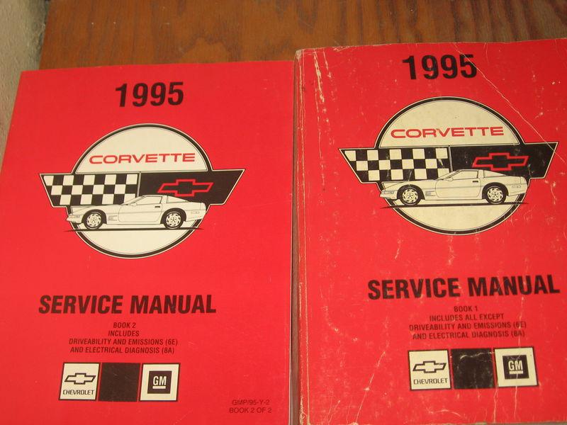 1995 chevrolet corvette factory shop service manual set of 2