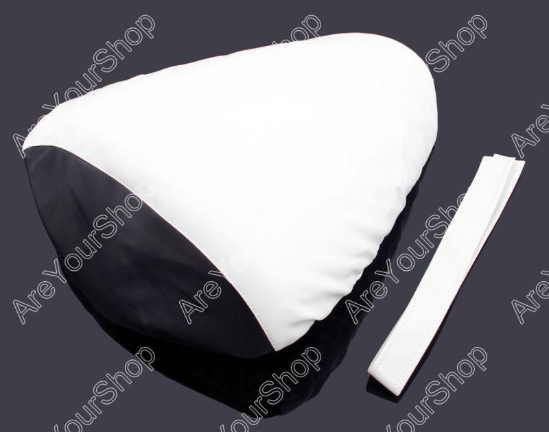 Rear pu leather seat cowl cover pillon kawasaki zx6r 09-10 zx10r 08-09 white