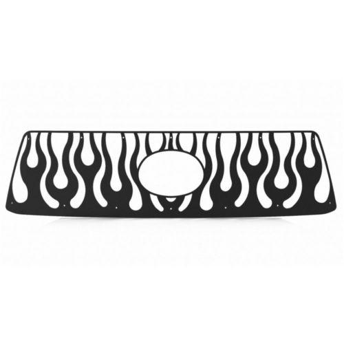 Toyota tundra 10-13 black vertical flame front metal grille trim cover insert