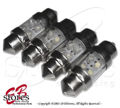 4 x 31mm super white 4 led dashboard light bulb de3175