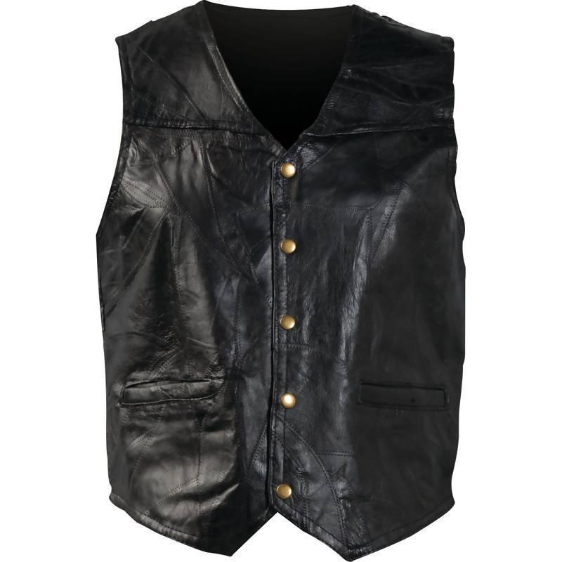 New genunie leather xl motorcycle vest for men or women italian design biker  