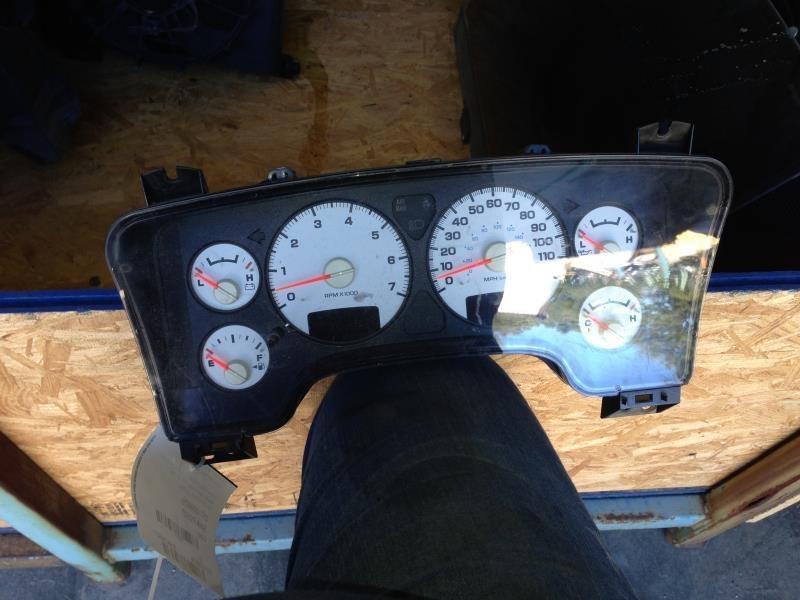 02 dodge ram 1500 pickup speedometer cluster tach at mph w/power locks