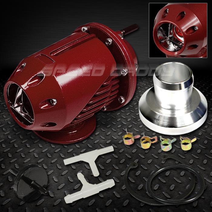 Universal adjustable billet aluminum type-2 turbo sqv blow off valve bov red