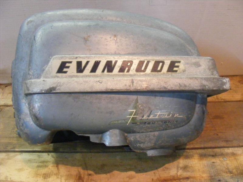 1954 evinrude fleetwin cowl engine cover