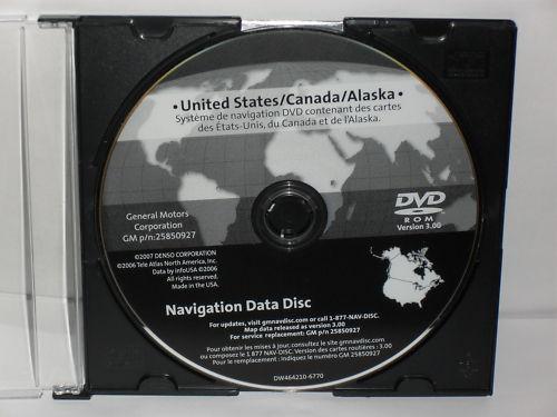 Gm navigation disc p/n 25850927 07-10 cadillac dts srx