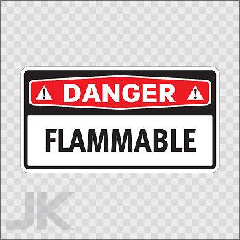 Decal stickers sign signs warning danger caution flammable area fire 0500 z4294