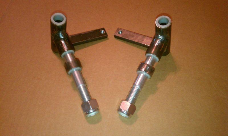 Jig welded 5/8" axle size go kart / dolly steering spindles with nylon inserts 