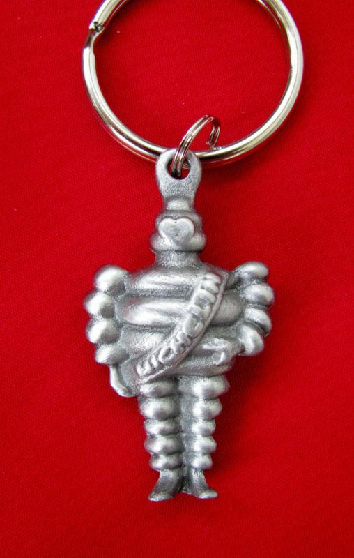 Vintage hotrod ratrod michelin man metal keychain old skool