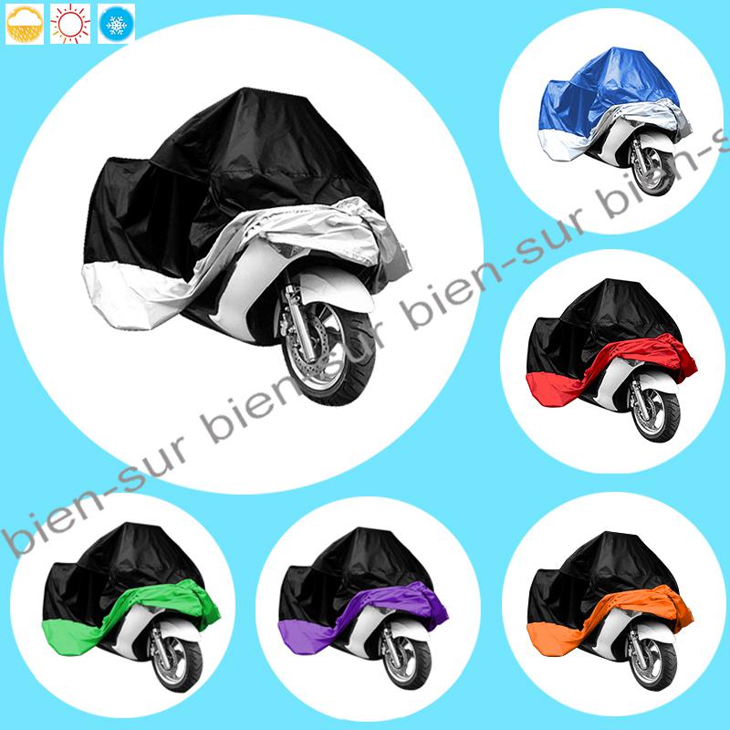 Motorcycle scooter bike cover waterproof uv protective breathable blk&silver xl