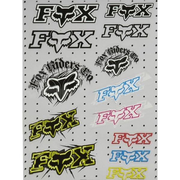 Fox racing decal mx motocross f-head-x sticker sheet monster kawasaki 14478-000