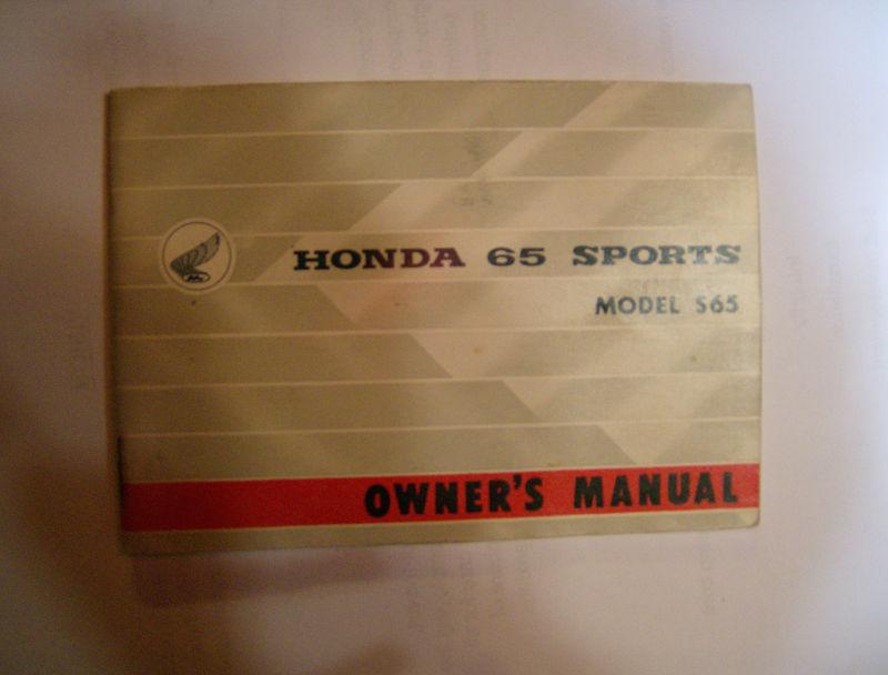 Honda s65---1965 owners manual