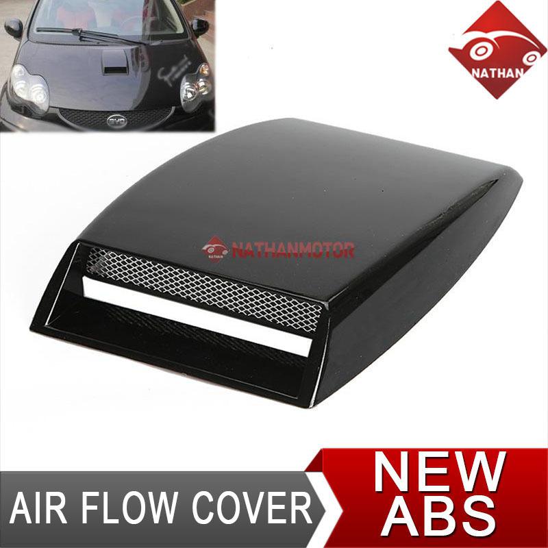 Mini  auto air flow intake hood net scoop bonnet vent cover decoration black