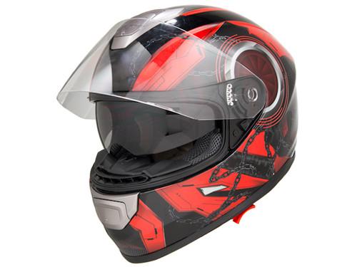 Scooter moped mini bike bmx e-bike dot approved full face helmet inner visor - s