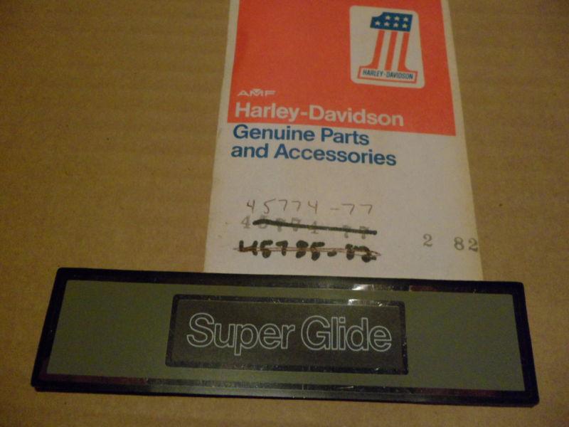 Harley-davidson shovelhead fork tin decal nos