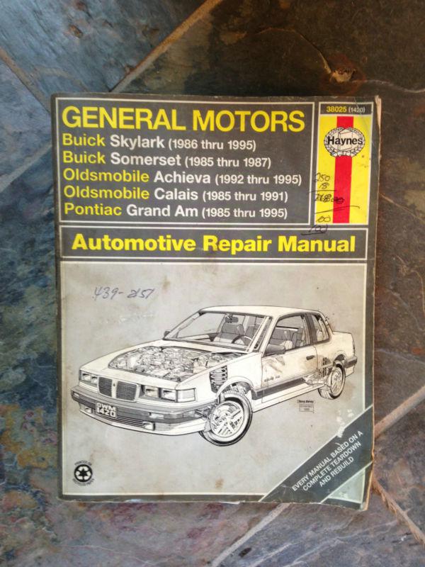 General motors haynes auto repair manual buick oldsmobile ppontiac