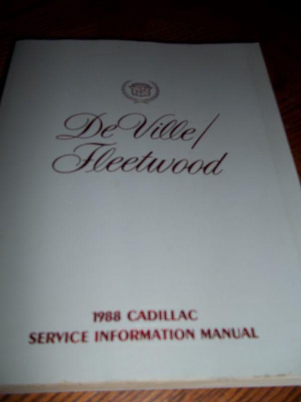 1988 cadillac deville fleetwood factory service shop repair manual oem 