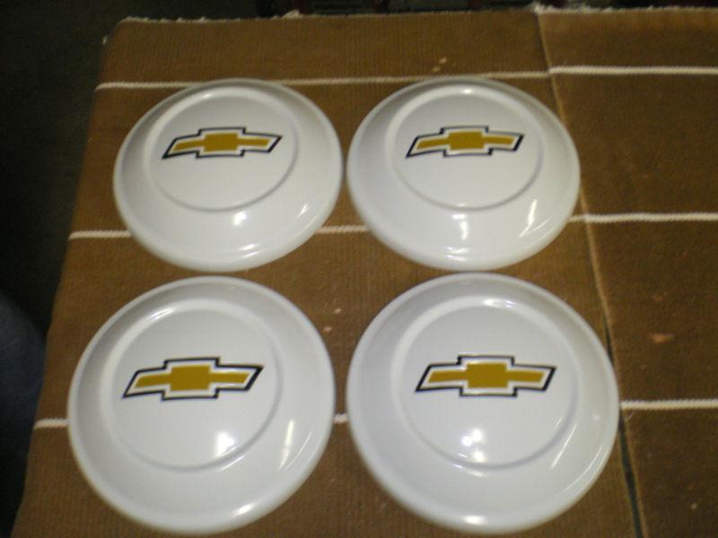 4  new old stock  chevy rat rod or chevy luv pickup dog bowl hubcaps 