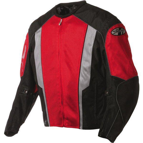 Red/black l joe rocket phoenix 5.0 vented textile jacket