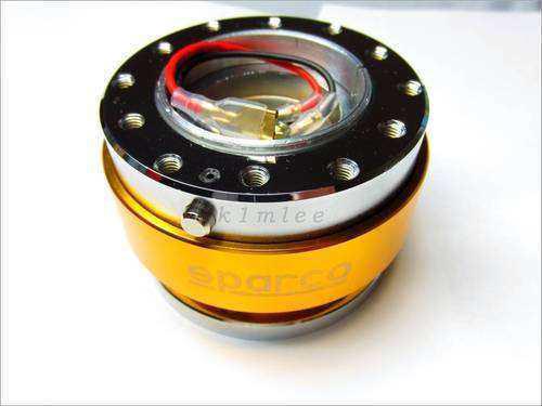 New 6 bolt gold steering wheel quick release hub universal sparco, nrg,momo,