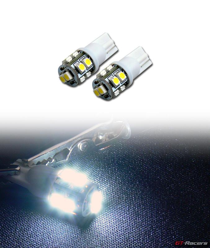 Super white t10 wedge 10x 3528 smd led interior/glove box/dome/map lights bulbs