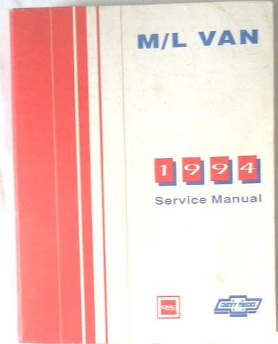 1994 chevrolet and gmc m / l van   service repair manual  