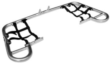 Ac racing alloy nerf bar set - ktm atv 450 / 525 xc/sx - aluminum silver/black