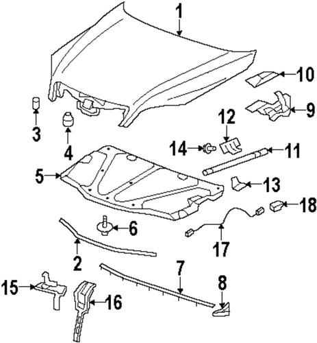 Gm oem 95049934 hood/hood part