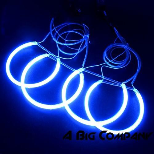 Blue headlight angel eyes halo ring ccfl lamp high & low beam fit bmw e46 coupe