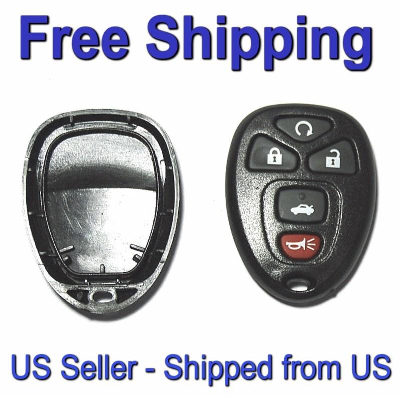 Buick cadillac saturn gmc 5 button remote keyless entry fob key case only- b5