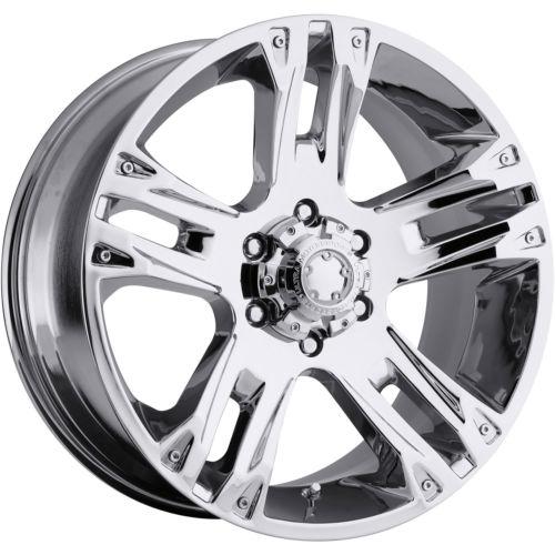 16x8 chrome ultra maverick (235) wheels 6x5.5 +10 chevrolet k-2500 6-lug c-2500