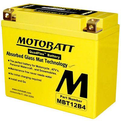 Motobatt mbt12b4 sealed agm battery, replaces: yt12b-bs, yt12b-4, gt12b-4