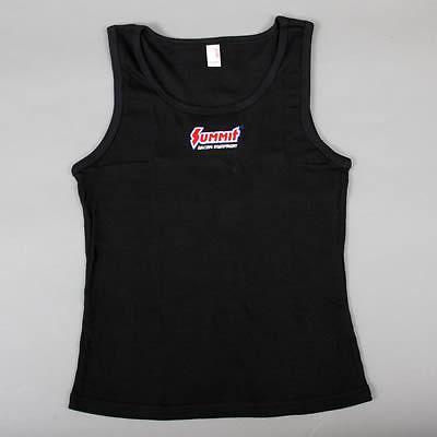 Summit racing shirt tank top cotton black embroidered logo women's medium each