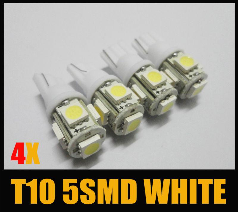 4x white 5-smd led t10 194na 168 w5w 161 vehicle number-plate lamp bulbs #hf10