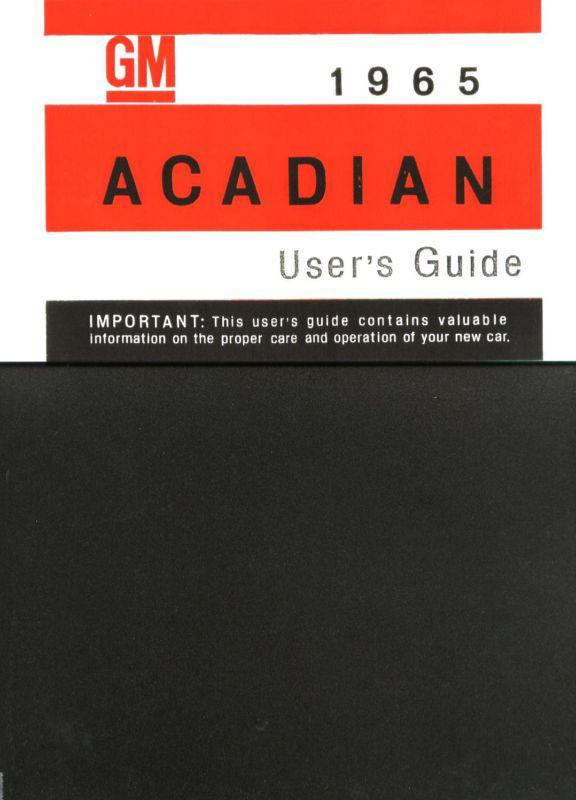 1965 acadian (pontiac of canada)  owners  manual, new, unreserved