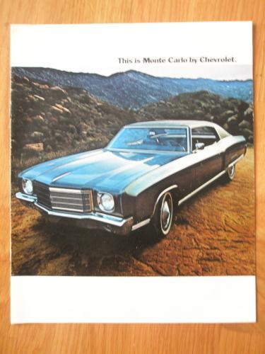 1970 chevrolet monte carlo dealer sales brochure 70 chevy ss
