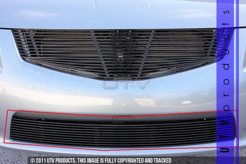 2010 2011 2012 nissan sentra 1pc bumper black billet grille kit