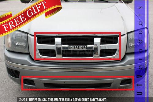 2003 - 2008 isuzu ascender combo billet grille 9pc kit black 03 04 05 06 07 08