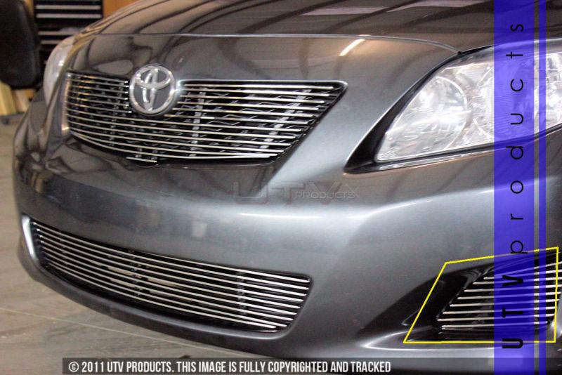 2009 - 2010 toyota corolla (le) 2pc chrome bumper accents billet grille 09 10