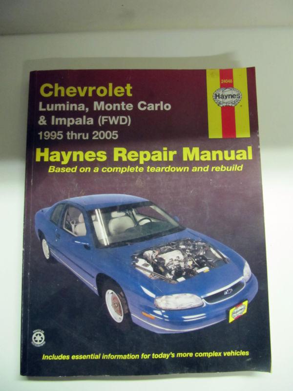 Haynes repair manual chevrolet  lumina, monte carlo, impala 1995 - 2005