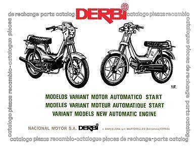 Derbi variant moped 1988 parts manual