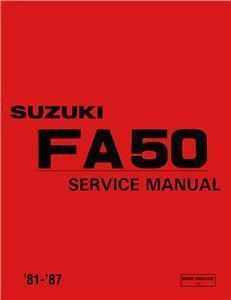 Suzuki fa50 shuttle service manual 81  87 moped scooter