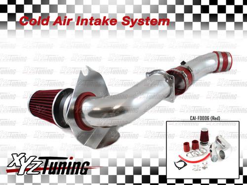 Red 99-04 mustang 3.8l v6 cold air intake induction kit + filter 3.5"