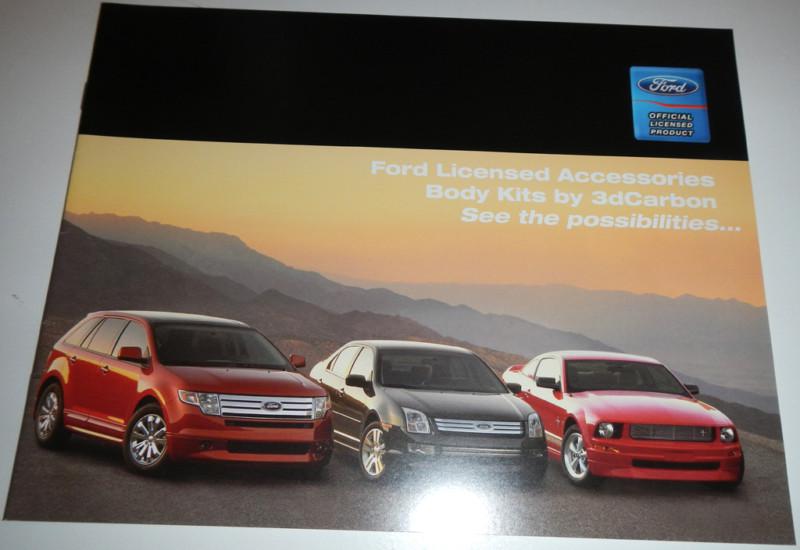 2007 2008 ford accessories body kits by 3dcarbon brochure ft mustang v-6 gt +