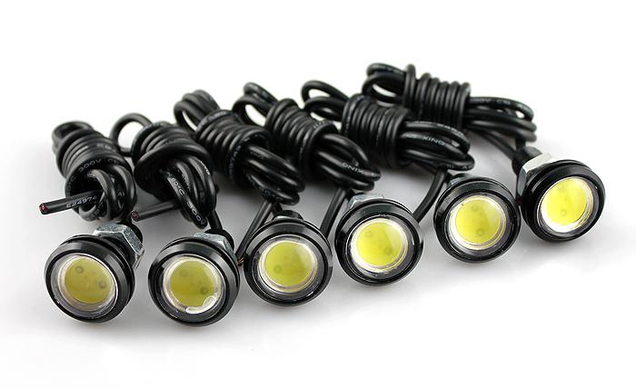 6x 3w led eagle eye white light daytime running drl tail backup light car motor