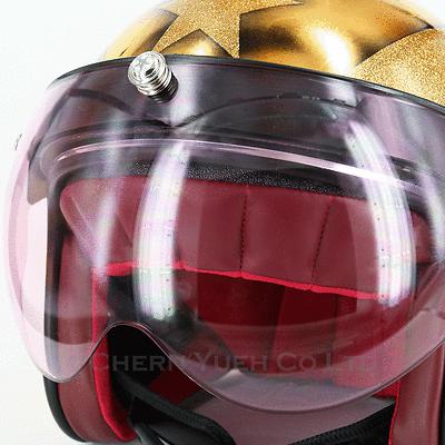 Nickel silver star snaps shield visor face mask uv pink for helmet arai shoei 