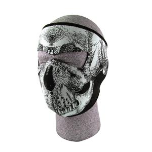 Neoprene full face mask motorcycle glow skull goth